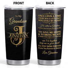 Load image into Gallery viewer, Personalized Monogram Initial Tumbler for Grandson 20oz 30oz
