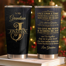 Load image into Gallery viewer, Personalized Monogram Initial Tumbler for Grandson 20oz 30oz