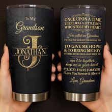 Load image into Gallery viewer, Personalized Monogram Initial Tumbler for Grandson 20oz 30oz