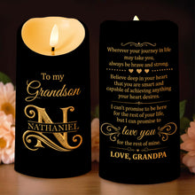 Load image into Gallery viewer, Personalized LED Candle with Initial Name for Grandson Gift