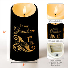 Load image into Gallery viewer, Personalized LED Candle with Initial Name for Grandson Gift