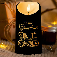 Load image into Gallery viewer, Personalized LED Candle with Initial Name for Grandson Gift