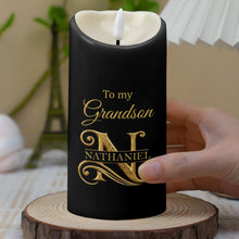 Load image into Gallery viewer, Personalized LED Candle with Initial Name for Grandson Gift