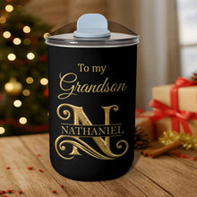 Load image into Gallery viewer, Personalized Stainless Steel Tumbler Custom Monogram Gift for Grandson