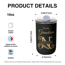 Load image into Gallery viewer, Personalized Stainless Steel Tumbler Custom Monogram Gift for Grandson