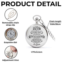 Load image into Gallery viewer, Personalized Silver-Plated Pocket Watch for Grandson Gift