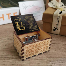 Load image into Gallery viewer, Personalized Wooden Music Box Custom Initial Gift for Grandson