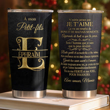 Load image into Gallery viewer, Personalized Stainless Steel Tumbler Custom Monogram Gift for Grandson