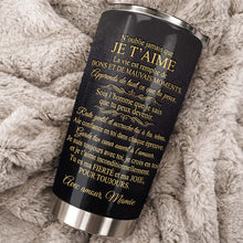 Load image into Gallery viewer, Personalized Gold Monogram Tumbler for Grandson 20oz Gift