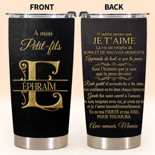 Load image into Gallery viewer, Personalized Gold Monogram Tumbler for Grandson 20oz Gift