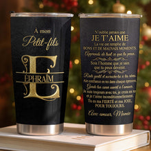 Load image into Gallery viewer, Personalized Gold Monogram Tumbler for Grandson 20oz Gift
