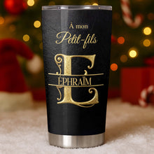 Load image into Gallery viewer, Personalized Gold Monogram Tumbler for Grandson 20oz Gift
