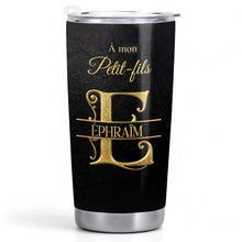 Load image into Gallery viewer, Personalized Gold Monogram Tumbler for Grandson 20oz Gift