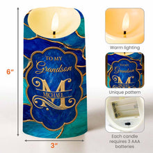 Load image into Gallery viewer, Personalized Flameless LED Candle for Grandson Custom Name Gift