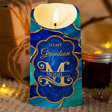 Load image into Gallery viewer, Personalized Flameless LED Candle for Grandson Custom Name Gift