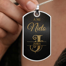 Load image into Gallery viewer, Custom Dog Tag Necklace Personalize Name for Grandson Gift