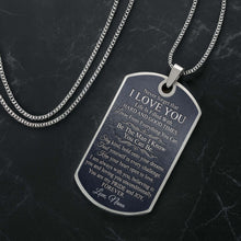 Load image into Gallery viewer, Personalized Dog Tag Necklace Custom Name Gift for Grandson