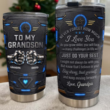 Load image into Gallery viewer, Personalized Stainless Steel Tumbler for Grandson Custom Message Gift