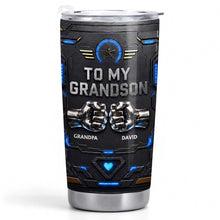 Load image into Gallery viewer, Personalized Stainless Steel Tumbler for Grandson Custom Message Gift