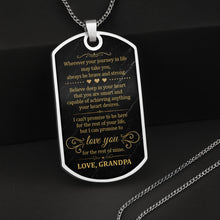 Load image into Gallery viewer, Personalized Dog Tag Necklace Custom Name Gift for Grandson