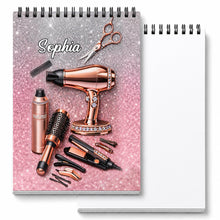 Load image into Gallery viewer, Personalized Sketch Book Custom Name Hair Stylist Gift