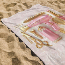 Load image into Gallery viewer, Personalized Microfiber Beach Towel Custom Name Gift for Hairstylists