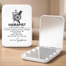 Load image into Gallery viewer, Personalized LED Pocket Mirror Custom Name for Hairstylists