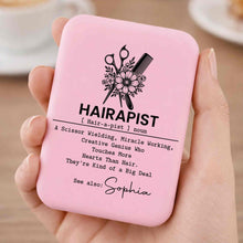 Load image into Gallery viewer, Personalized LED Pocket Mirror Custom Name for Hairstylists