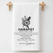 Load image into Gallery viewer, Personalized Kitchen Towel for Hair Stylist Gift | Funny Hairapist Design