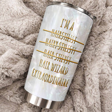 Load image into Gallery viewer, Personalized Hair Wizard Tumbler with Hairdresser Tools 20oz