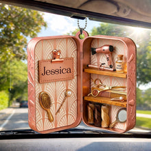 Load image into Gallery viewer, Personalized Wooden Hairdresser Tools Ornament Custom Name Gift