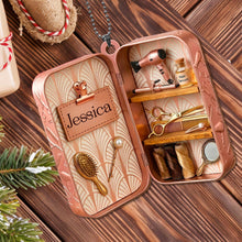 Load image into Gallery viewer, Personalized Wooden Hairdresser Tools Ornament Custom Name Gift