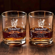 Load image into Gallery viewer, Personalized Custom Whiskey Glass for Hair Stylist Gift Idea