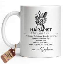 Load image into Gallery viewer, Personalized Hairapist Coffee Mug Custom Name Gift for Her