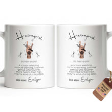 Load image into Gallery viewer, Personalized Ceramic Coffee Mug for Hairstylist Gift Idea
