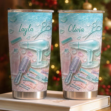 Load image into Gallery viewer, Personalized Stainless Steel Tumbler for Hairstylist Gift 20oz