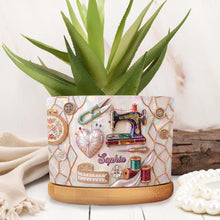 Load image into Gallery viewer, Personalized Ceramic Plant Pot with Custom Message for Crafters