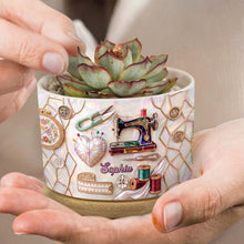 Load image into Gallery viewer, Personalized Ceramic Plant Pot with Custom Message for Crafters