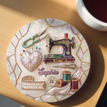 Load image into Gallery viewer, Personalized Ceramic Coaster for Sewing Lovers Custom Gift