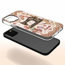 Load image into Gallery viewer, Personalized Clear Phone Case with 3D Rhinestone Sewing Design for Mom, Grandma, Craft Lovers
