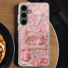 Load image into Gallery viewer, Personalized Clear Phone Case with Name for Sewing Lovers
