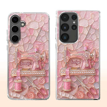 Load image into Gallery viewer, Personalized Clear Phone Case with Name for Sewing Lovers