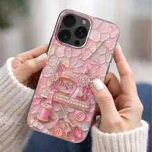 Load image into Gallery viewer, Personalized Clear Phone Case with Name for Sewing Lovers