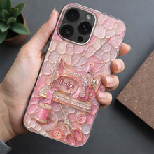 Load image into Gallery viewer, Personalized Clear Phone Case with Name for Sewing Lovers