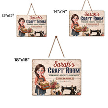 Load image into Gallery viewer, Personalized Birch Plywood Wood Sign for Craft Room Decor
