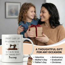 Load image into Gallery viewer, Personalized Creative Sewing Girl Coffee Mug Custom Gift for Her