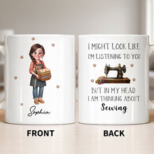 Load image into Gallery viewer, Personalized Creative Sewing Girl Coffee Mug Custom Gift for Her