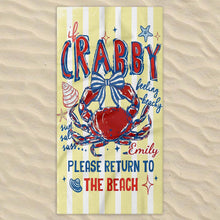 Load image into Gallery viewer, Personalized Microfiber Beach Towel Custom Name Gift for Her
