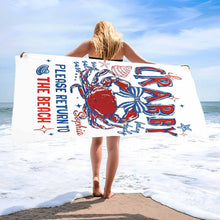 Load image into Gallery viewer, Personalized Microfiber Beach Towel Custom Name Gift for Her