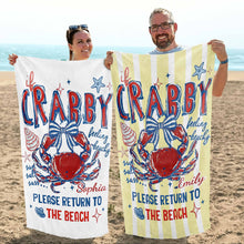 Load image into Gallery viewer, Personalized Microfiber Beach Towel Custom Name Gift for Her